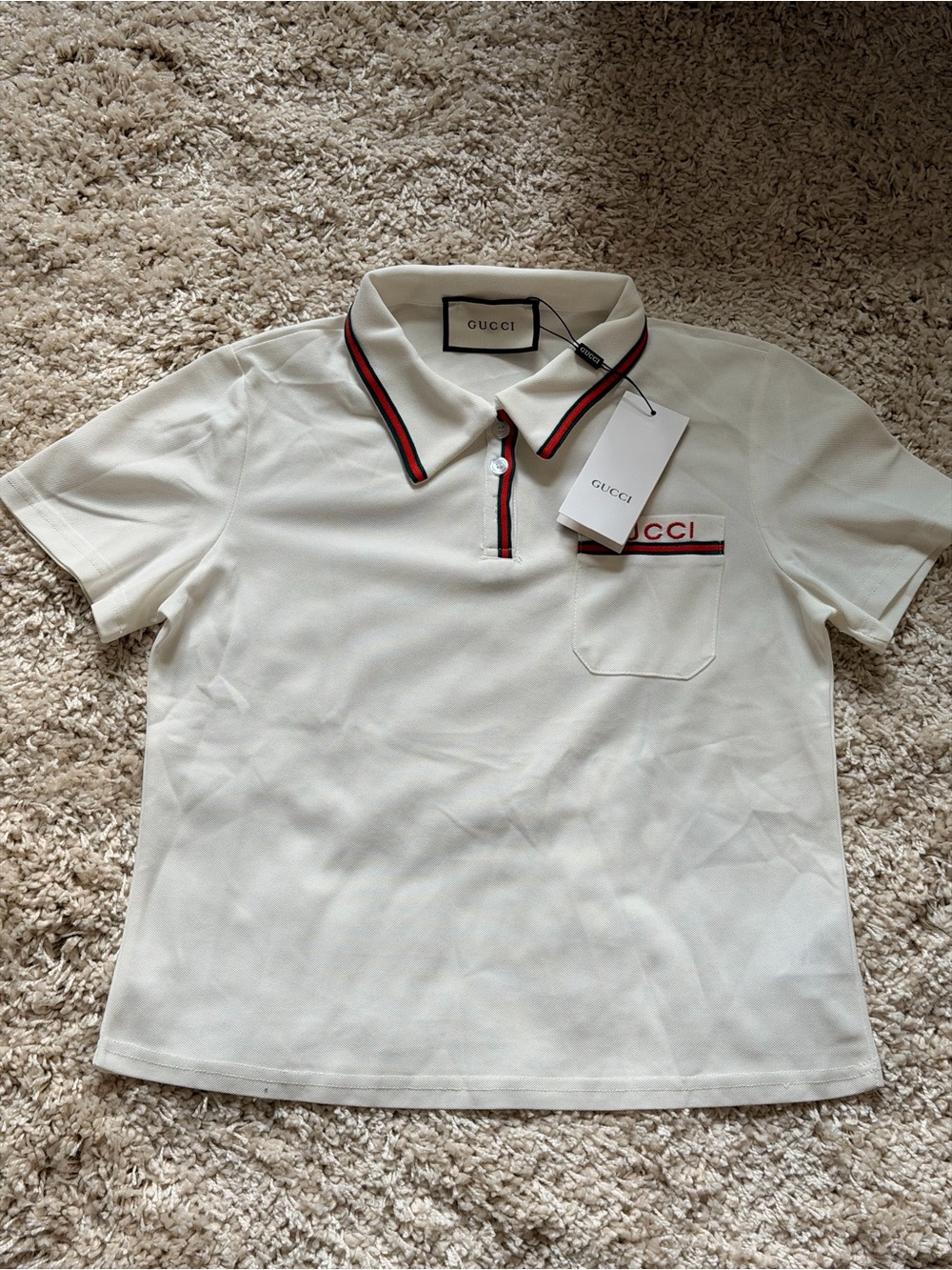 Gucci White Polo Shirt with Pleated Skirt Set - Picture 2 of 6